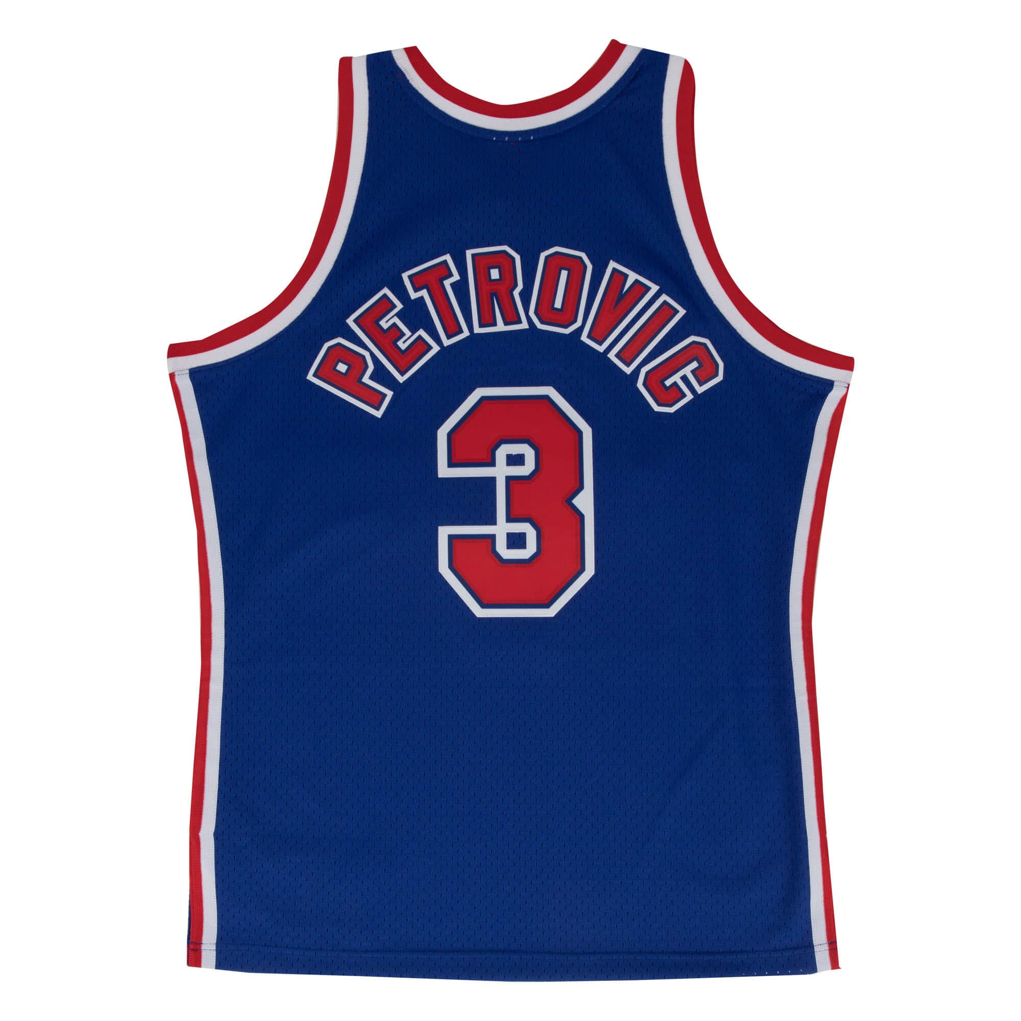 Drazen Petrovic New Jersey Nets NBA Mitchell & Ness Homme Bleu Royal 1992-93 Hardwood Classics Swingman Maillot