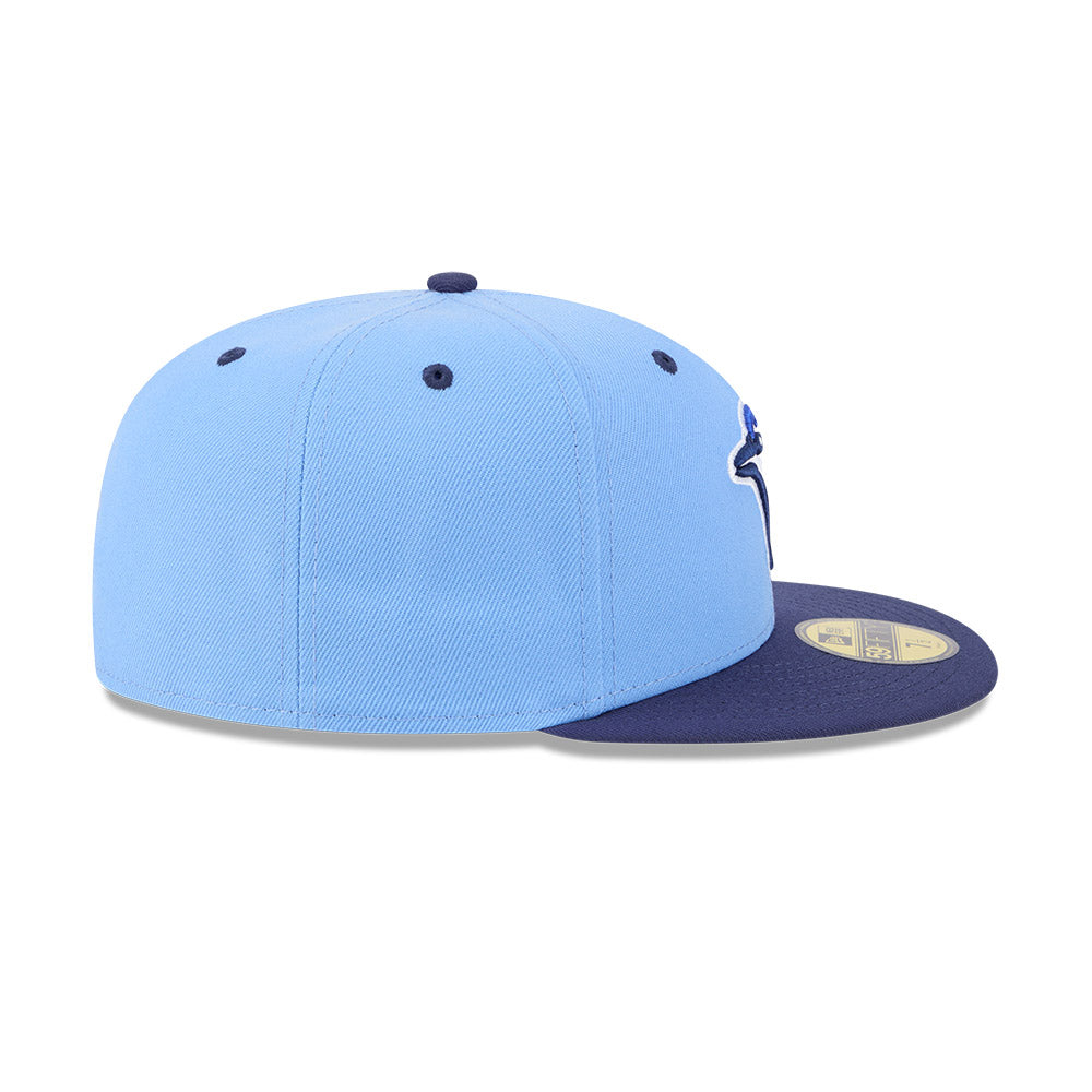 Casquette ajustée New Era 59Fifty Authentic Collection bleu clair/bleu marine pour homme des Blue Jays de Dunedin (MiLB)
