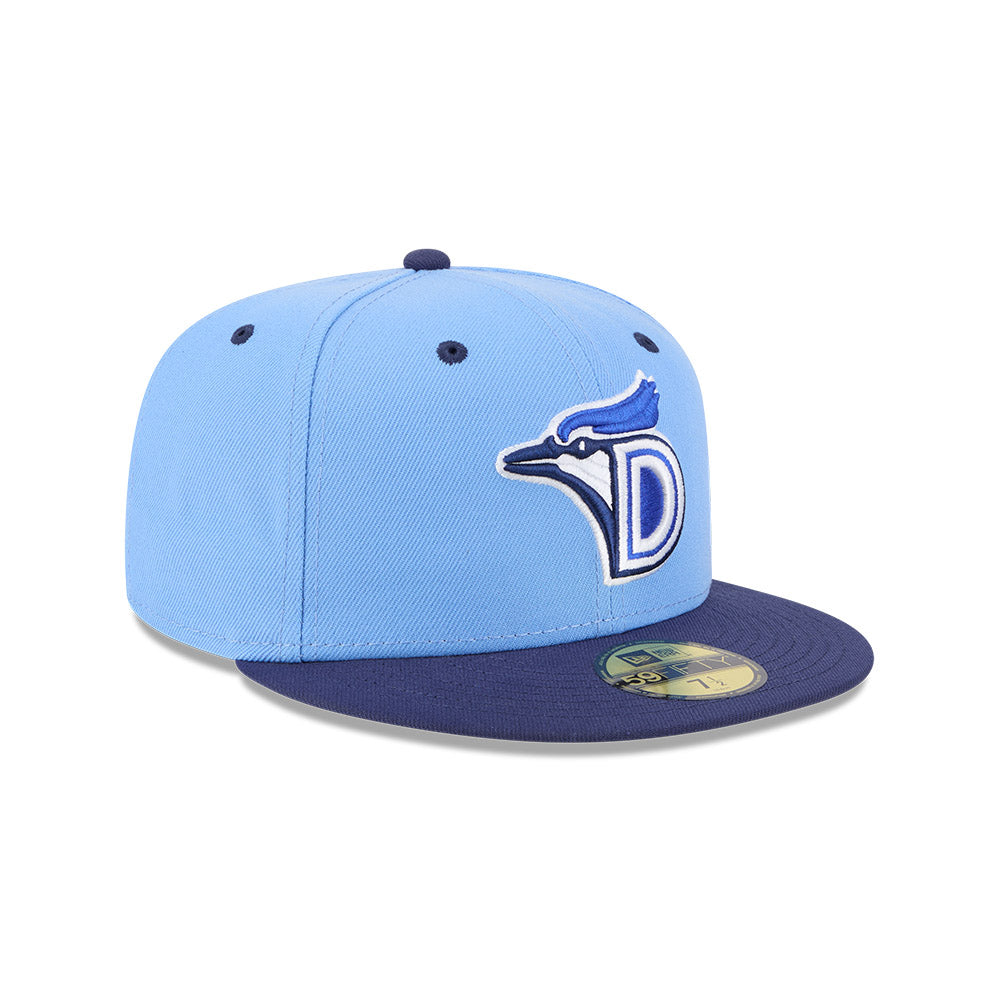 Casquette ajustée New Era 59Fifty Authentic Collection bleu clair/bleu marine pour homme des Blue Jays de Dunedin (MiLB)