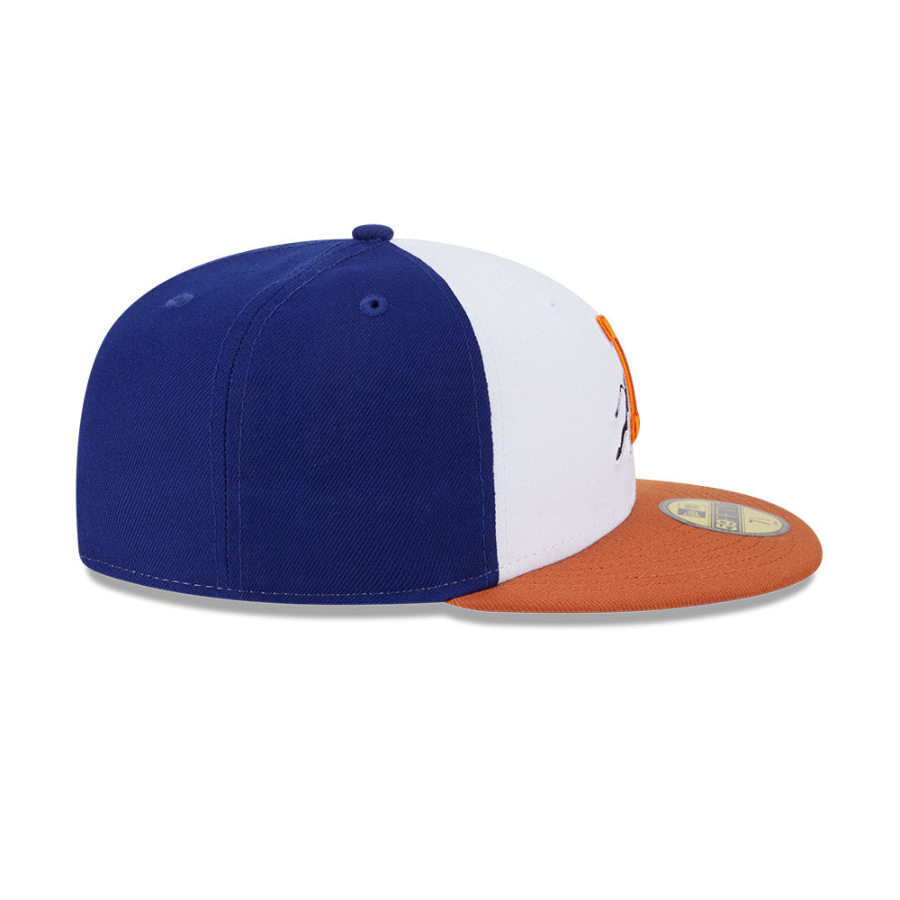 Casquette ajustée New Era 59Fifty Authentic Collection pour homme, blanche/orange, des Bulls de Durham MiLB
