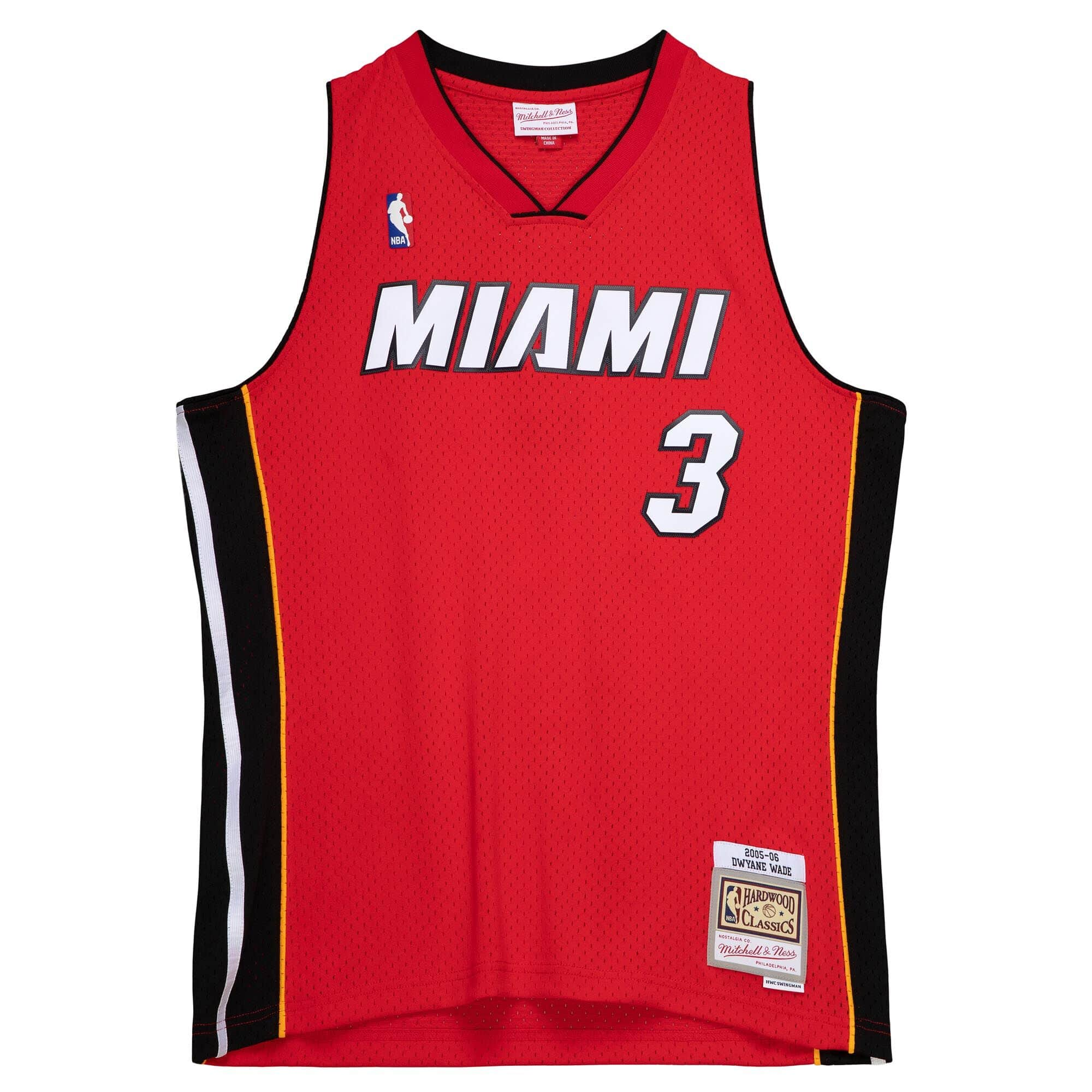 Dwyane Wade Miami Heat NBA Mitchell & Ness Maillot Swingman Hardwood Classics rouge 2005-06 pour homme