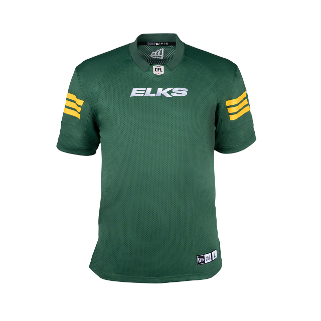 Maillot réplique à domicile 2022 vert pour homme des Elks d'Edmonton CFL New Era