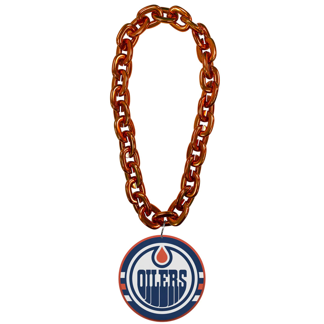 Connor McDavid Edmonton Oilers NHL FanFave Fan Chain Collier chaîne orange