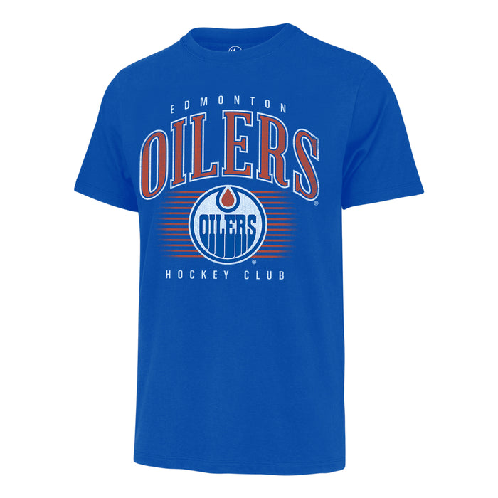 Edmonton Oilers NHL 47 Brand Men's Royal Double Header T-Shirt
