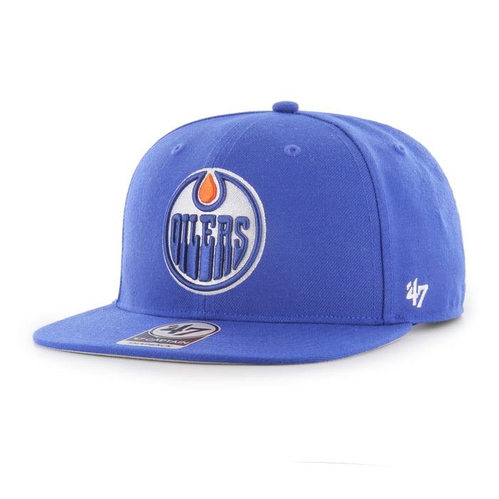 Edmonton Oilers NHL 47 Brand Men's Royal No Shot Captain Snapback