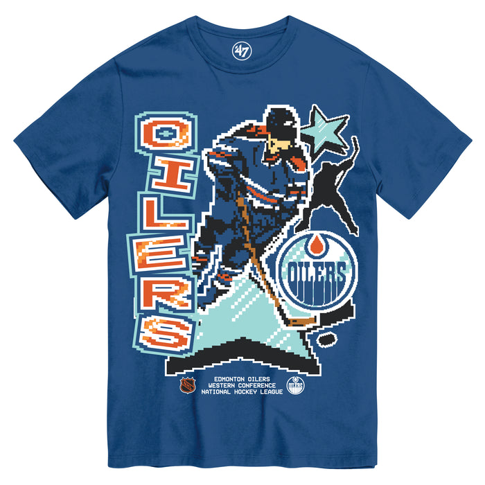 Edmonton Oilers NHL 47 Brand Men's Royal Slapshot T-Shirt