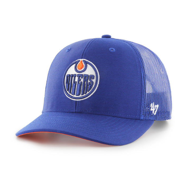 Edmonton Oilers NHL 47 Brand Men's Royal Trucker Snapback