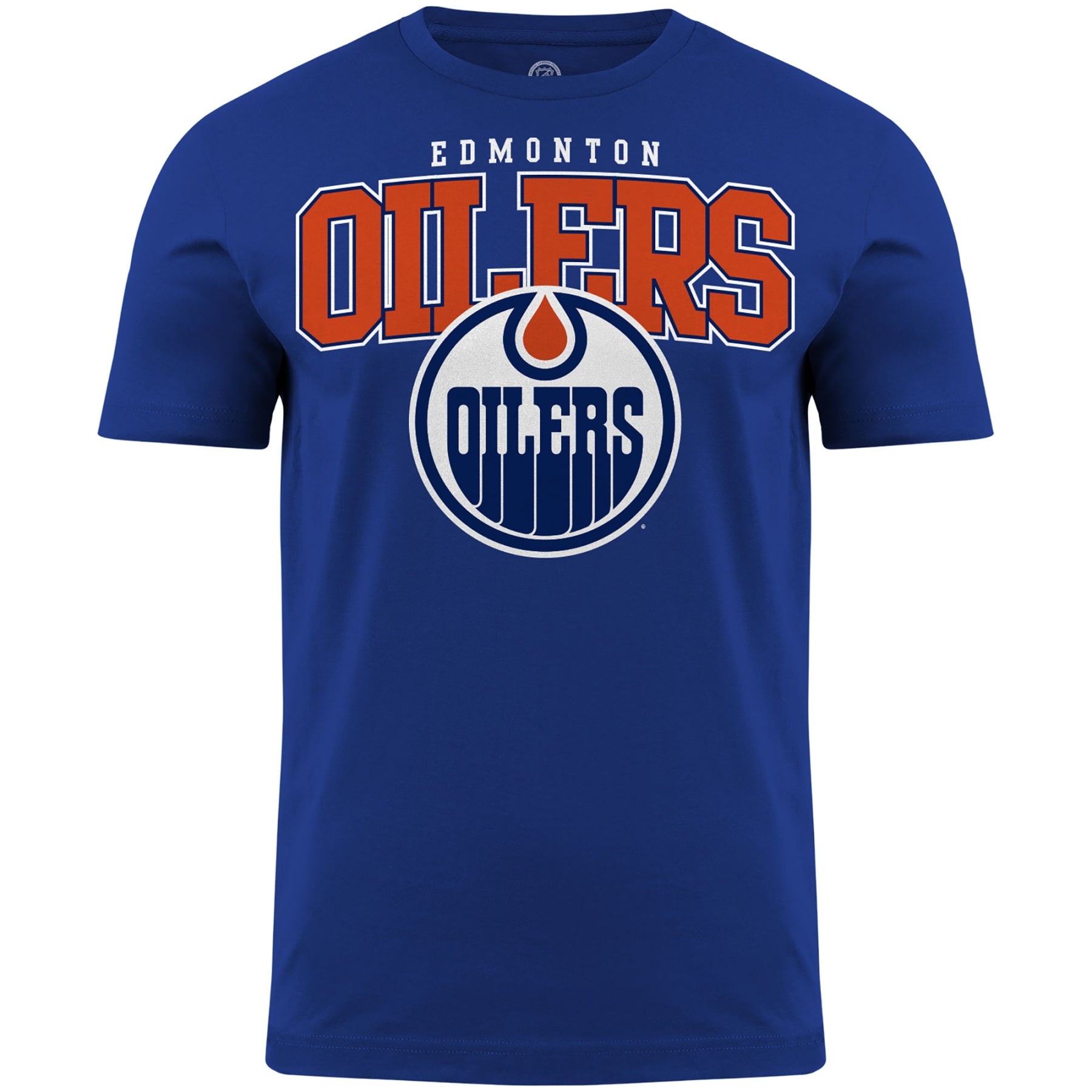 T-shirt Royal Back2Basics pour homme des Oilers d'Edmonton NHL Bulletin