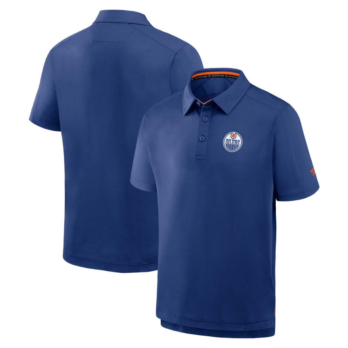 Edmonton Oilers NHL Fanatics Branded Men's Royal Blue Authentic Pro Polo T-Shirt