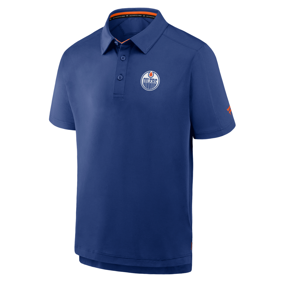 Edmonton Oilers NHL Fanatics Branded Men's Royal Blue Authentic Pro Polo T-Shirt