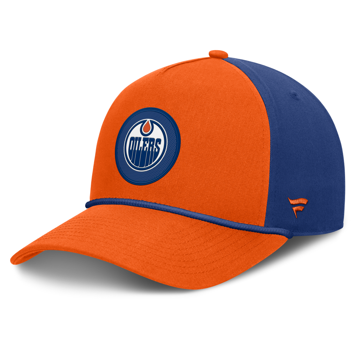Edmonton Oilers NHL Fanatics Branded Men's Royal Blue/Orange Authentic Pro Rink A-Frame Snapback