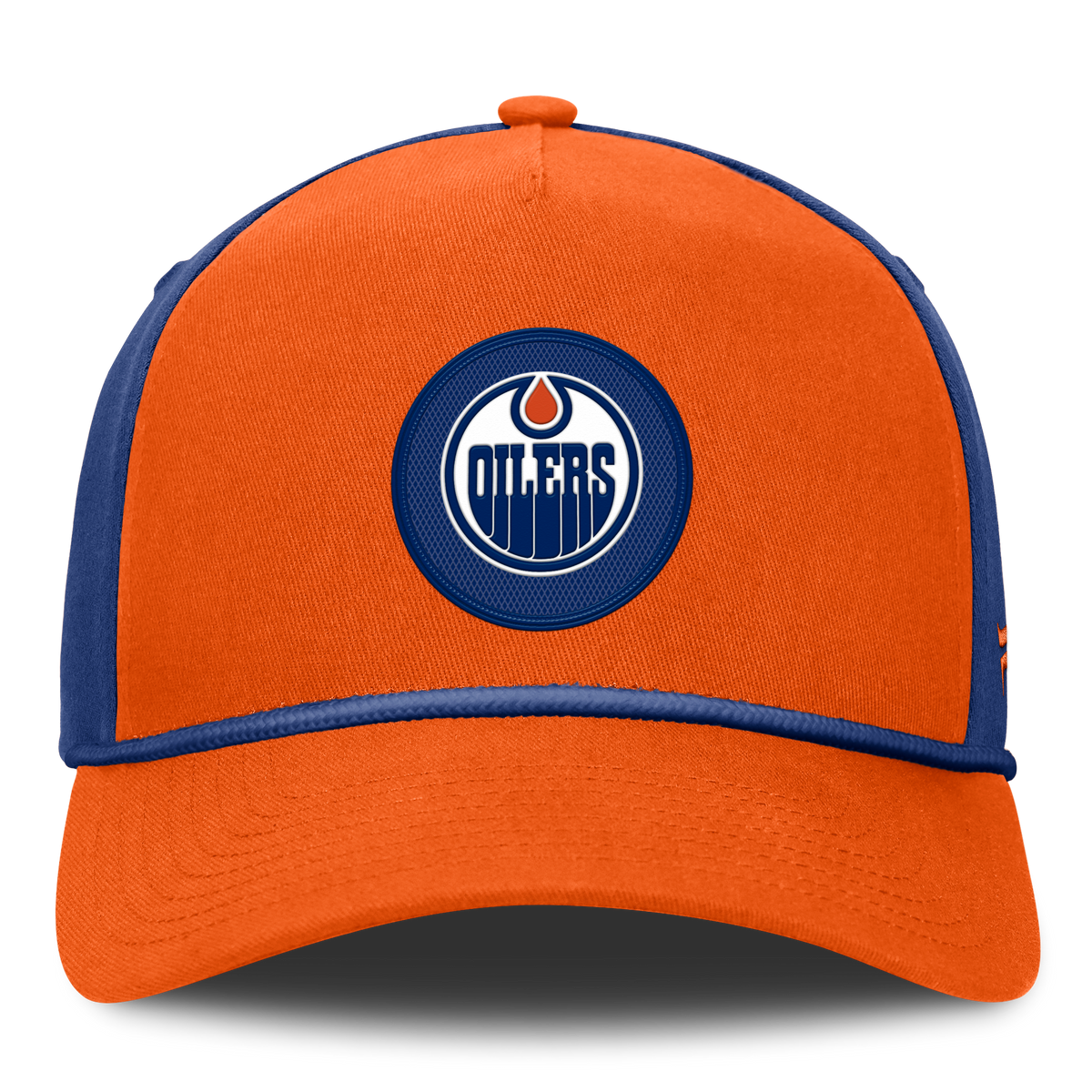 Edmonton Oilers NHL Fanatics Branded Men's Royal Blue/Orange Authentic Pro Rink A-Frame Snapback