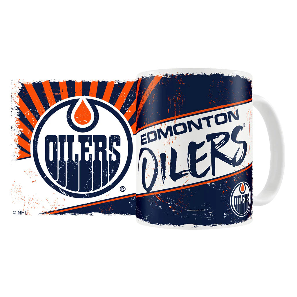 Tasse sublimée à motif classique NHL Mustang des Oilers d'Edmonton de 15 oz