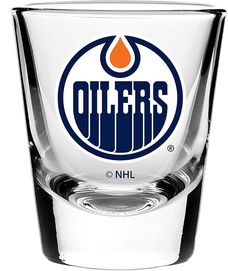 Verre à liqueur rond 2 oz NHL TSV des Oilers d'Edmonton