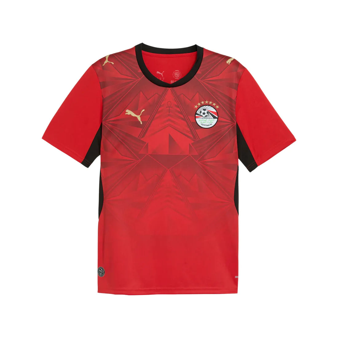 Maillot pré-match FIFA Puma de l'équipe nationale d'Égypte pour homme noir-rouge 2026