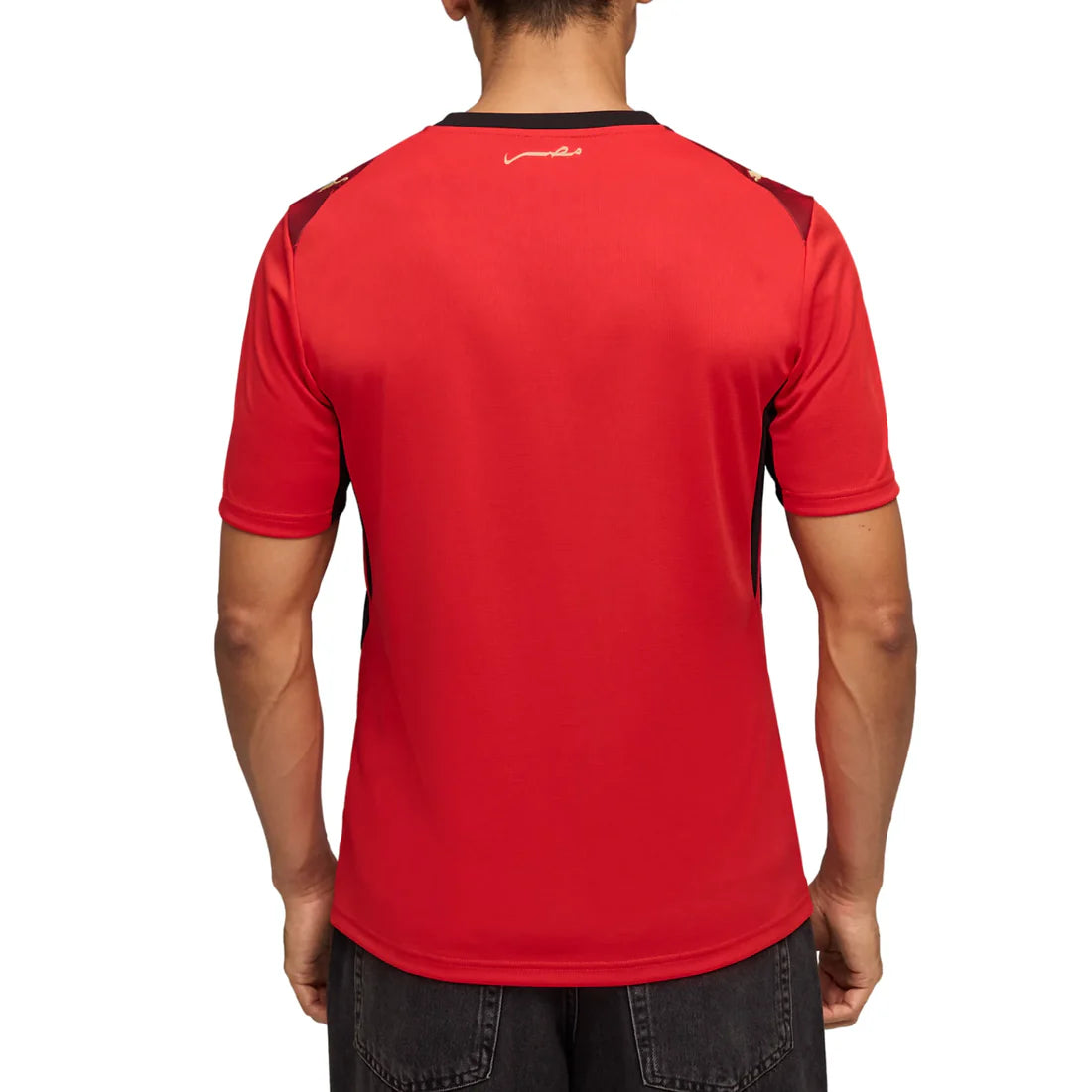 Maillot pré-match FIFA Puma de l'équipe nationale d'Égypte pour homme noir-rouge 2026
