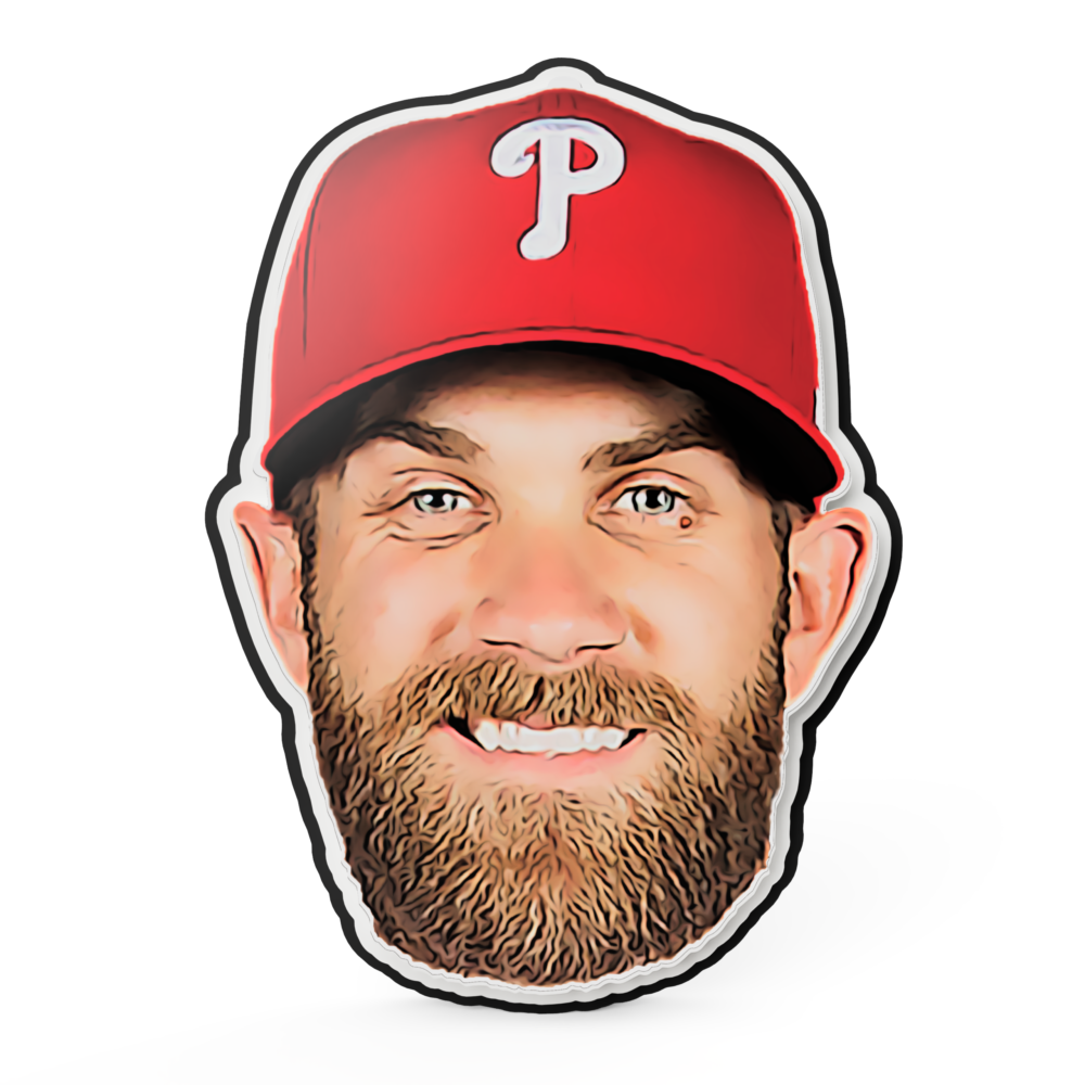 Collier en or Bryce Harper Philadelphia Phillies MLB FanFave FaceChain