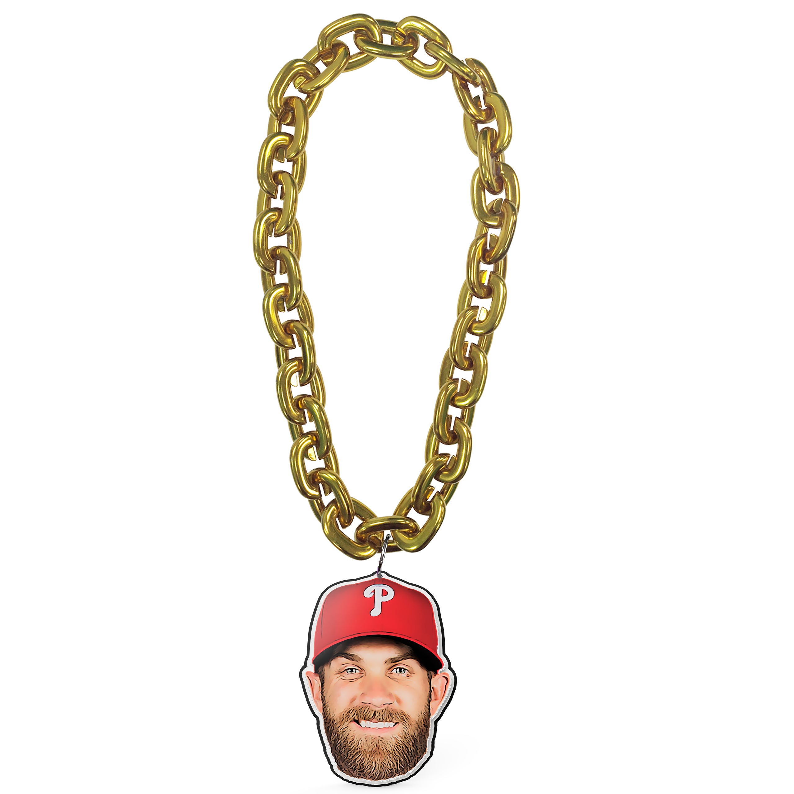 Collier en or Bryce Harper Philadelphia Phillies MLB FanFave FaceChain