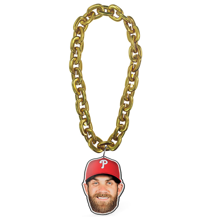 Bryce Harper Philadelphia Phillies MLB FanFave FaceChain Gold Necklace