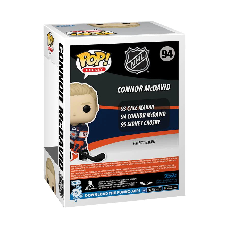 Connor McDavid Edmonton Oilers NHL Funko POP Figurine en vinyle uniforme rétro inversé