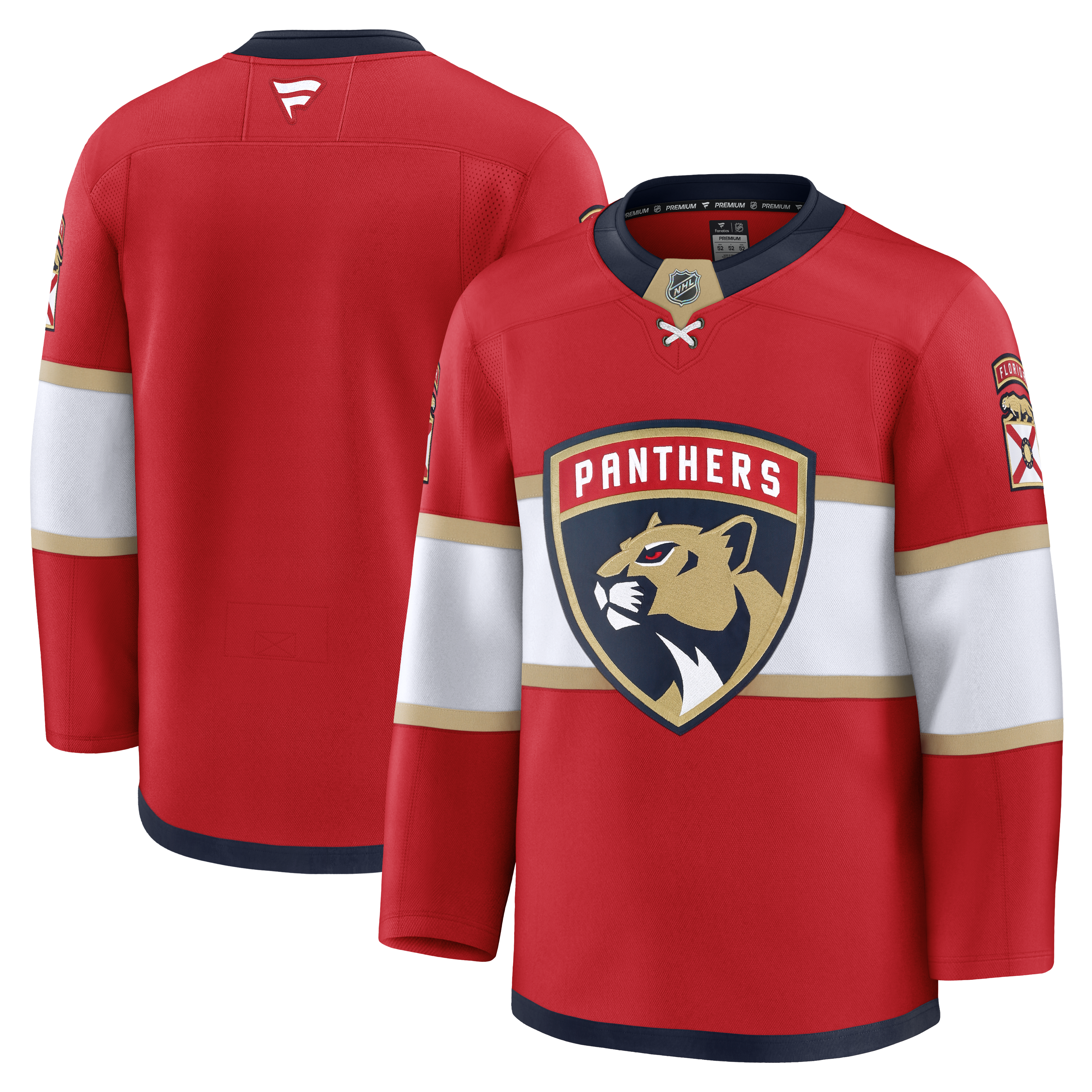 Florida Panthers NHL Fanatics Branded Men's Red Premium Jersey