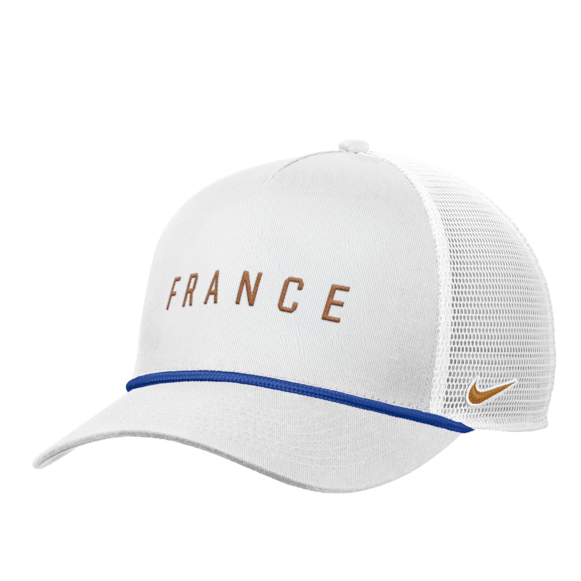 France National Team FIFA Nike Men's White Rise Rope Trucker Adjustable Hat