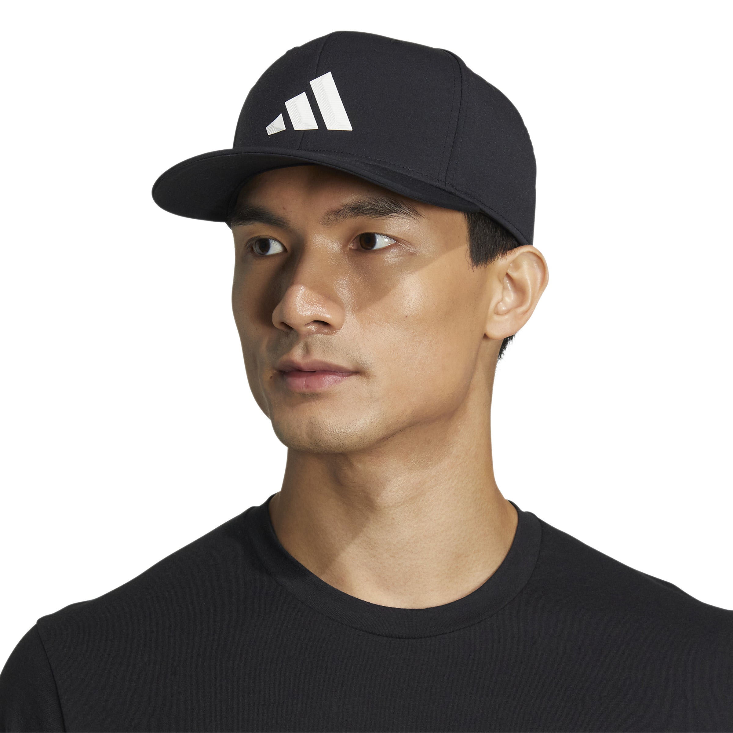 Adidas Men's Black 3 Bar Snapback Hat