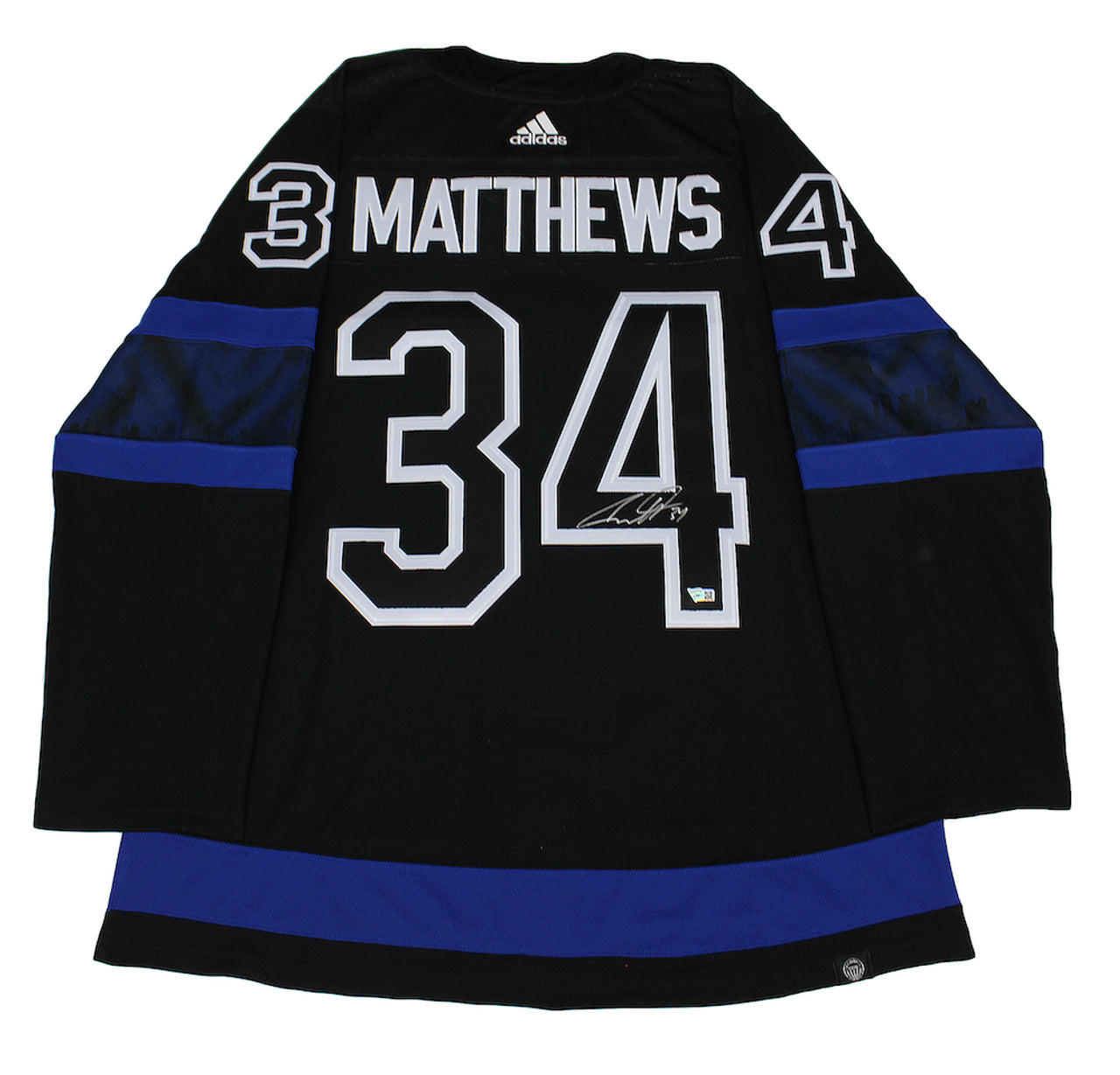 Auston Matthews Toronto Maple Leafs NHL Adidas Noir Maillot Authentique Autographié