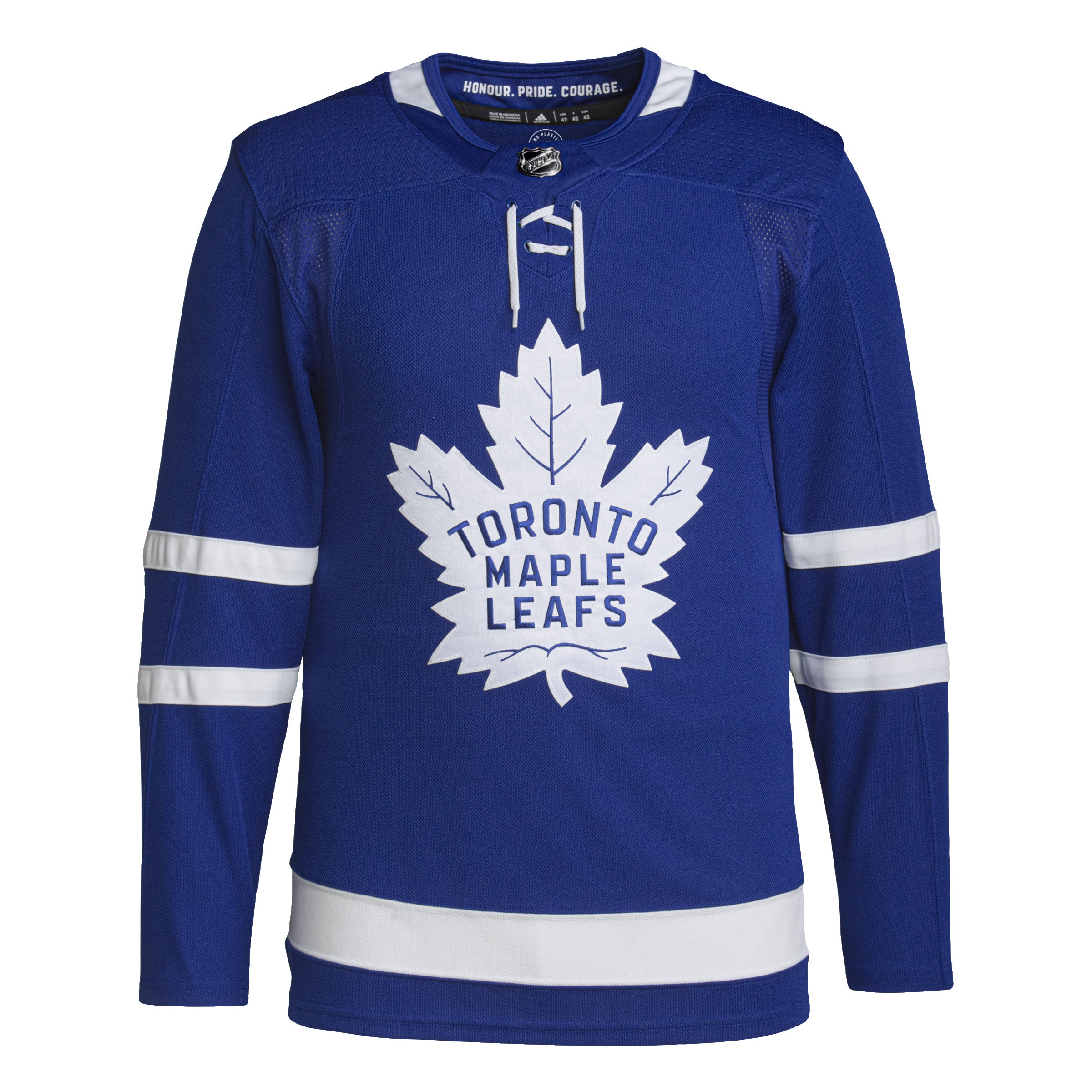 Maillot Adidas authentique Pro LNH des Maple Leafs de Toronto pour hommes, bleu marine, Primegreen