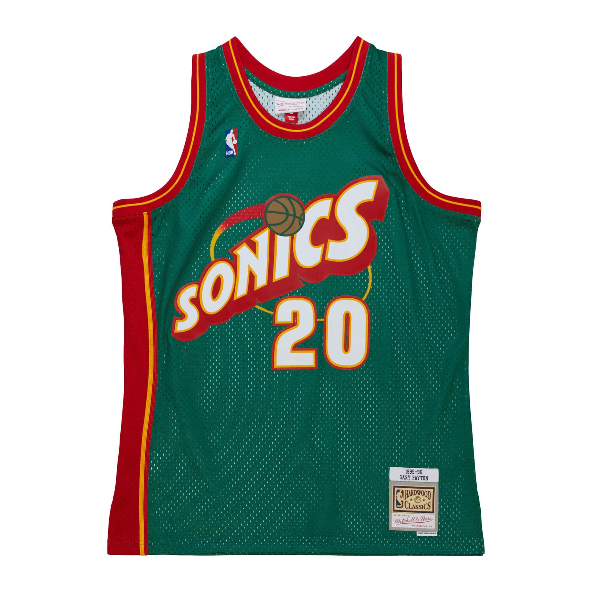 Gary Payton Seattle Supersonics NBA Mitchell & Ness Maillot Swingman vert 1995-96 Hardwood Classics pour hommes