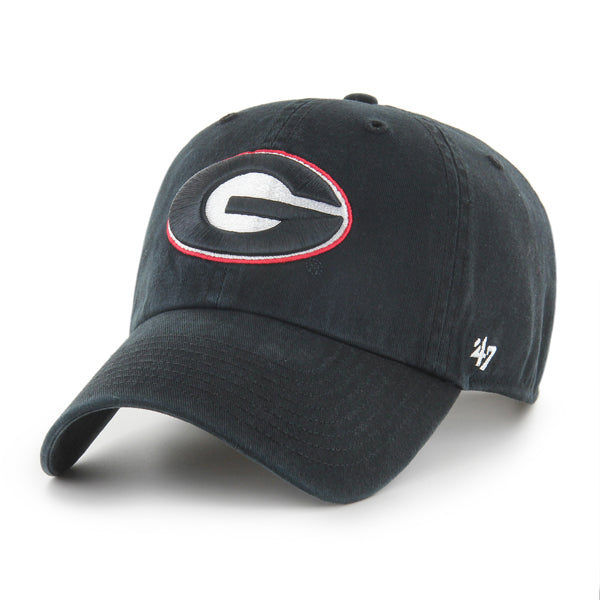 Georgia Bulldogs NCAA 47 Brand Men's Black Clean Up Adjustable Hat