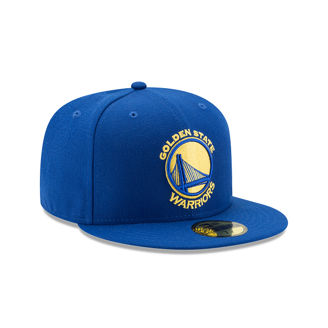 Casquette ajustée de base bleu royal 59Fifty Team NBA New Era des Golden State Warriors pour hommes