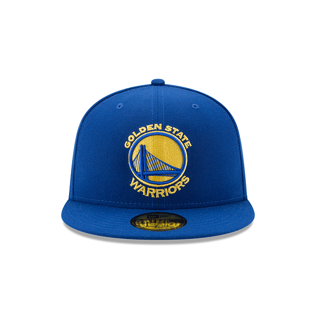 Casquette ajustée de base bleu royal 59Fifty Team NBA New Era des Golden State Warriors pour hommes