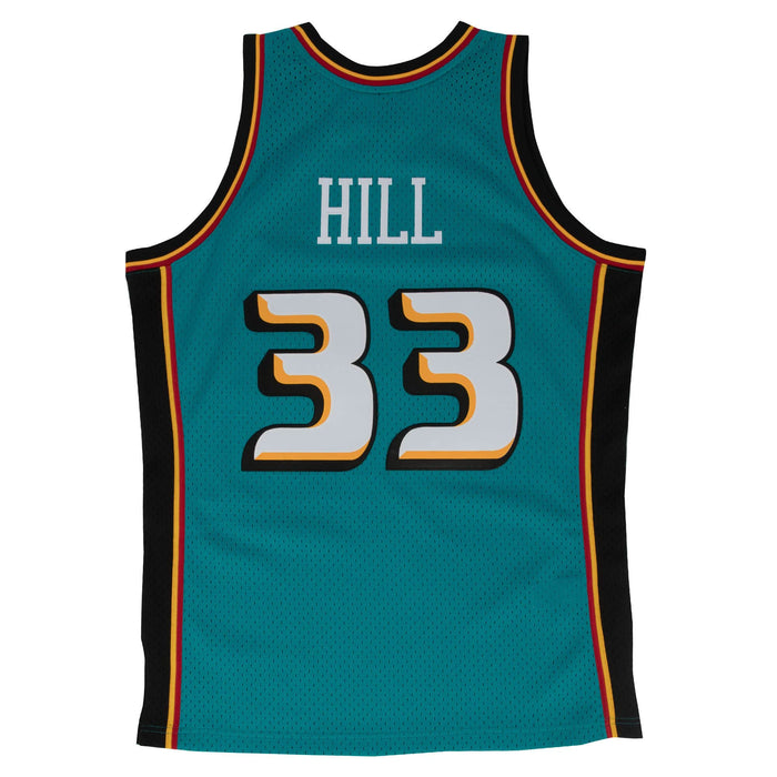 Grant Hill Detroit Pistons NBA Mitchell & Ness Men's Teal 1998-99 Hardwood Classics Swingman Jersey