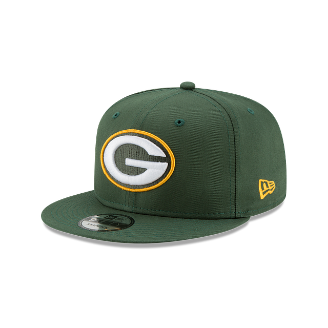 Green Bay Packers NFL New Era pour hommes Cilantro Green 9Fifty Basic Snapback