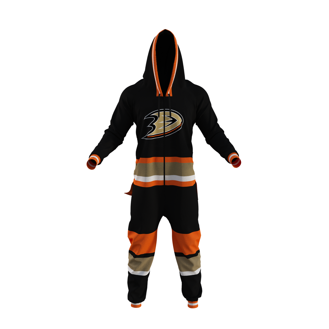 Anaheim Ducks NHL Hockey Sockey Men's Black Team Uniform Onesie