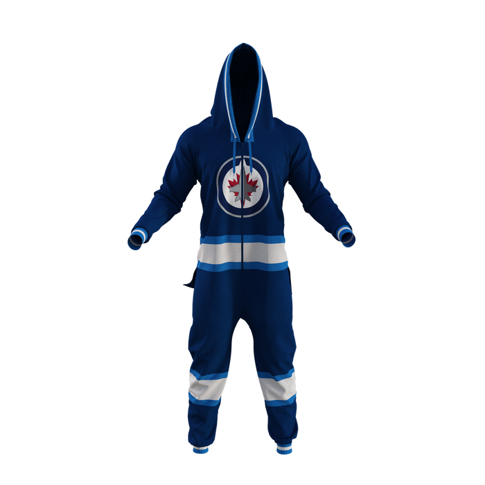 Winnipeg Jets NHL Hockey Sockey Men's Navy Team Uniform Onesie