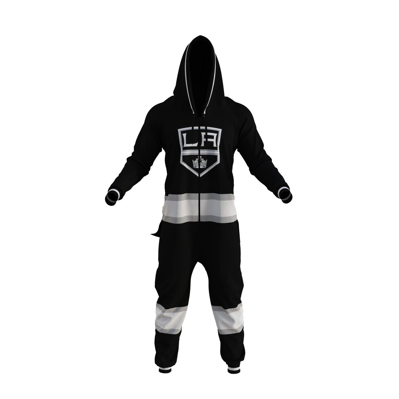 Combinaison d'uniforme de l'équipe noire des Kings de Los Angeles de la LNH Hockey Sockey pour hommes