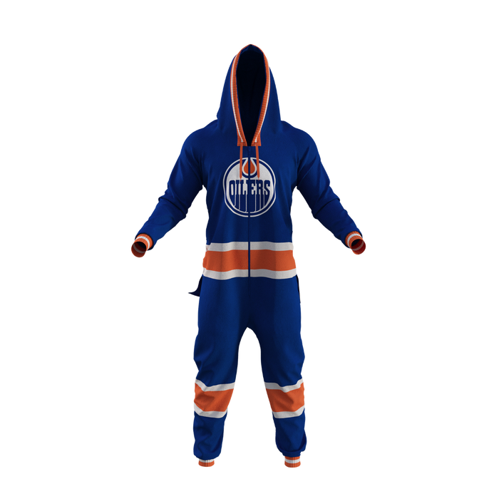 Edmonton Oilers NHL Hockey Sockey Men's Blue Team Uniform Onesie