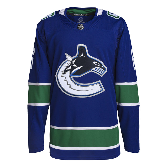 Brock Boeser Vancouver Canucks NHL Adidas Men's Royal Blue Primgreen Authentic Pro Jersey