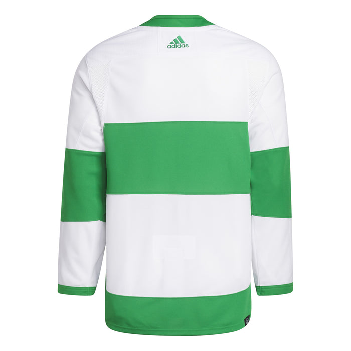 Toronto Maple Leafs St Pats NHL Adidas Men's White Primegreen Authentic Pro Jersey