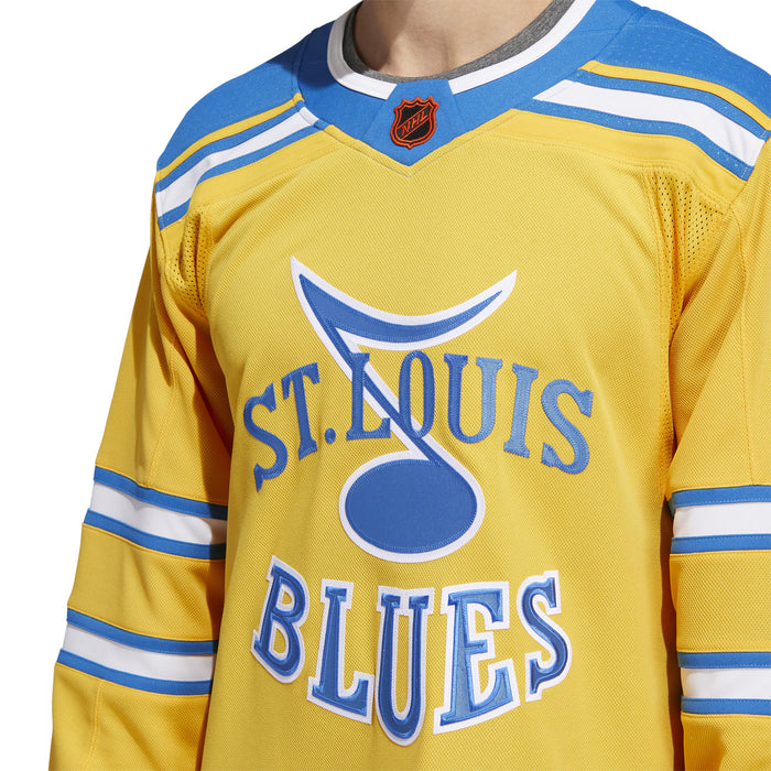 ST. LOUIS BLUES size 42 = XXSmall ADIDAS RETRO Aeroready Authentic