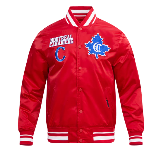 Montreal Canadiens NHL Pro Standard Men's Red Retro Classic Rib Satin Jacket