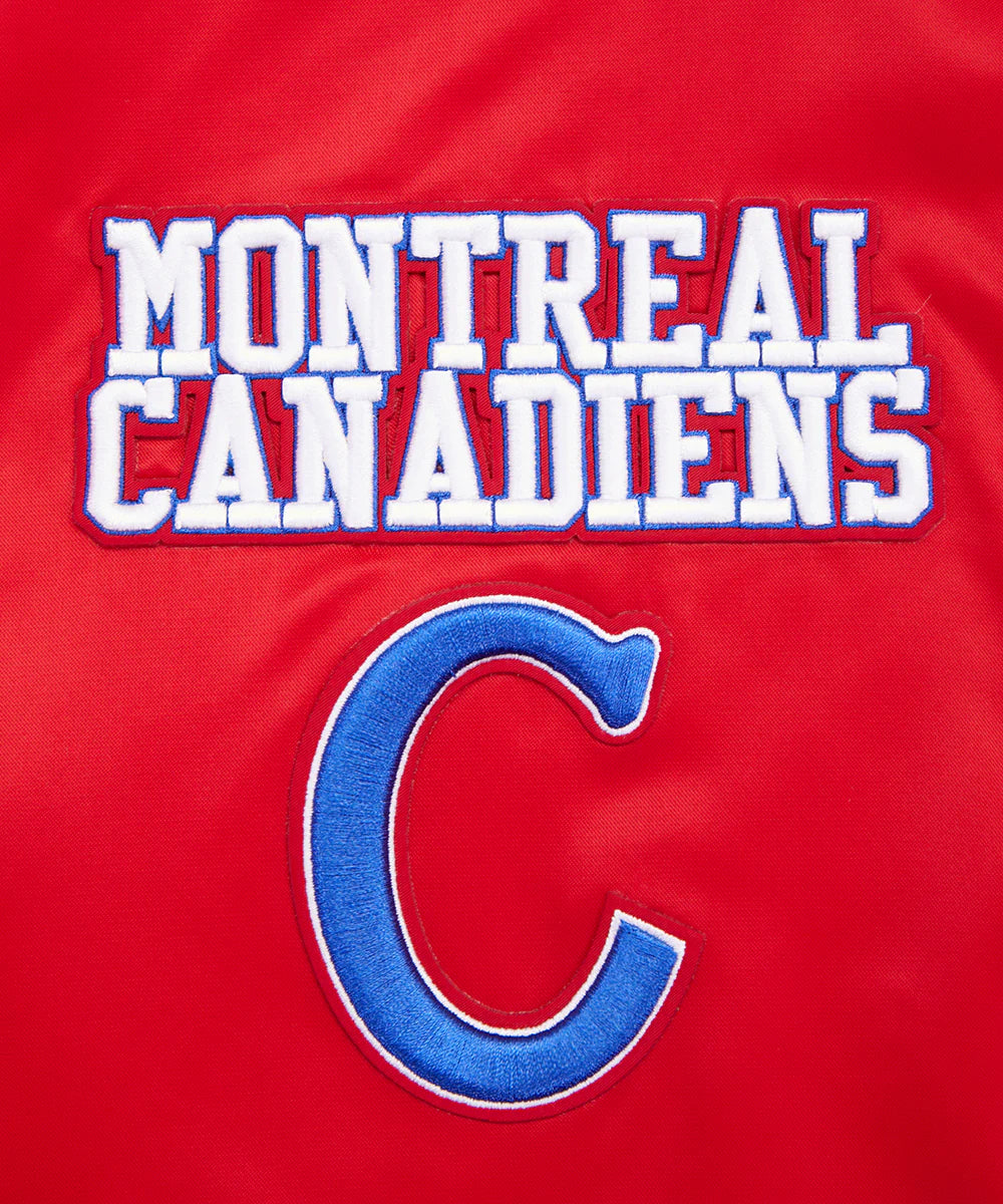 Montreal Canadiens NHL Pro Standard Men's Red Retro Classic Rib Satin Jacket