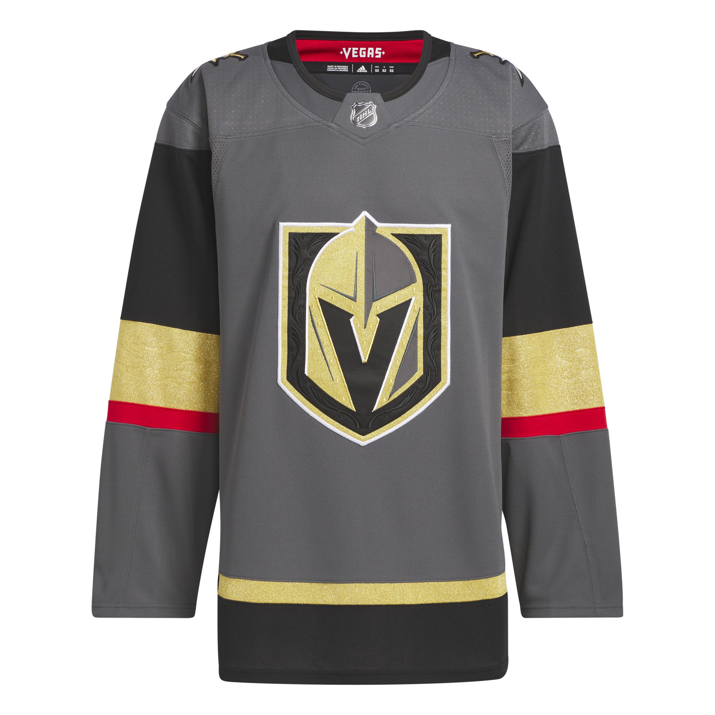 Maillot Pro authentique Primegreen gris Adidas LNH des Golden Knights de Las Vegas pour hommes