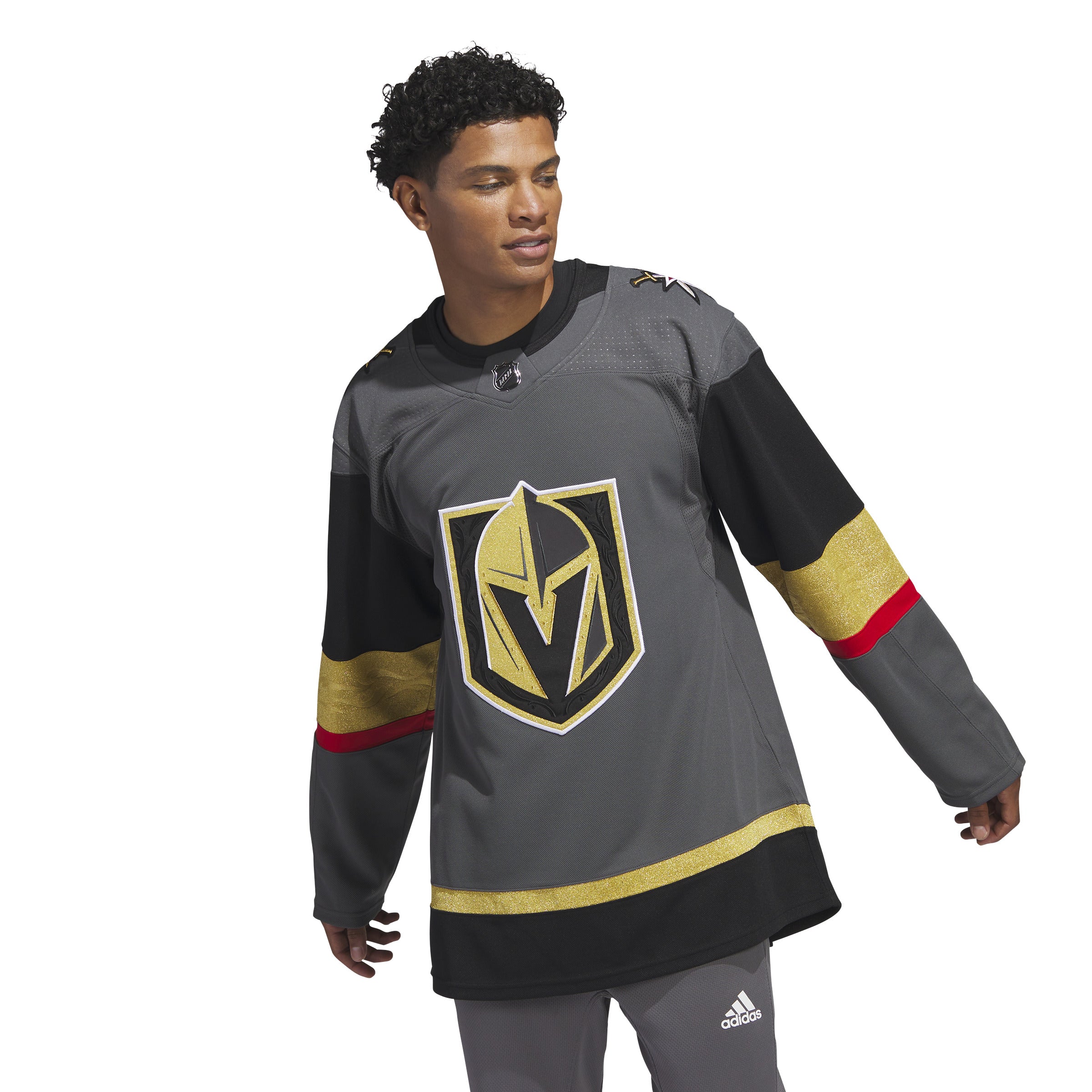 Maillot Pro authentique Primegreen gris Adidas LNH des Golden Knights de Las Vegas pour hommes