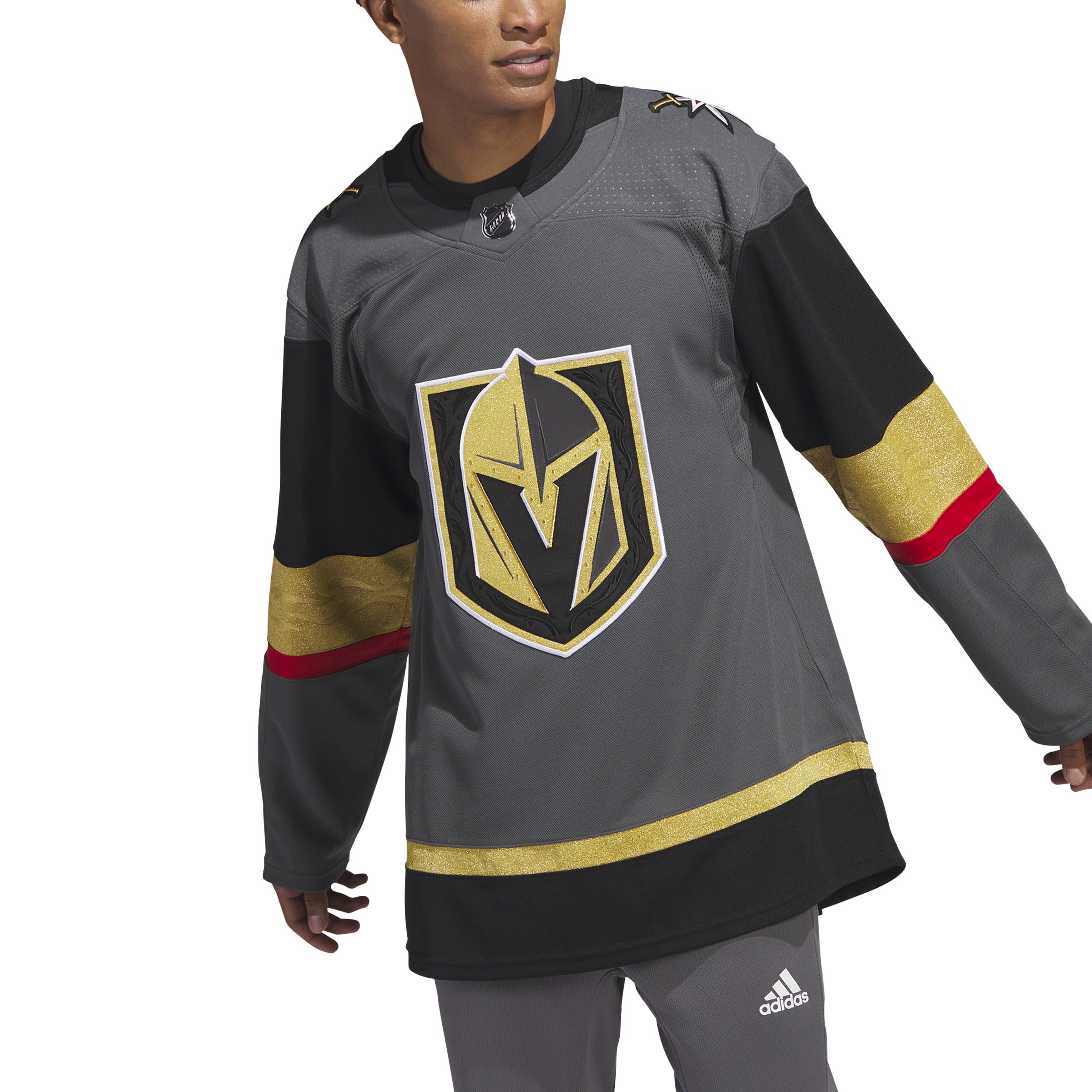 Maillot Pro authentique Primegreen gris Adidas LNH des Golden Knights de Las Vegas pour hommes