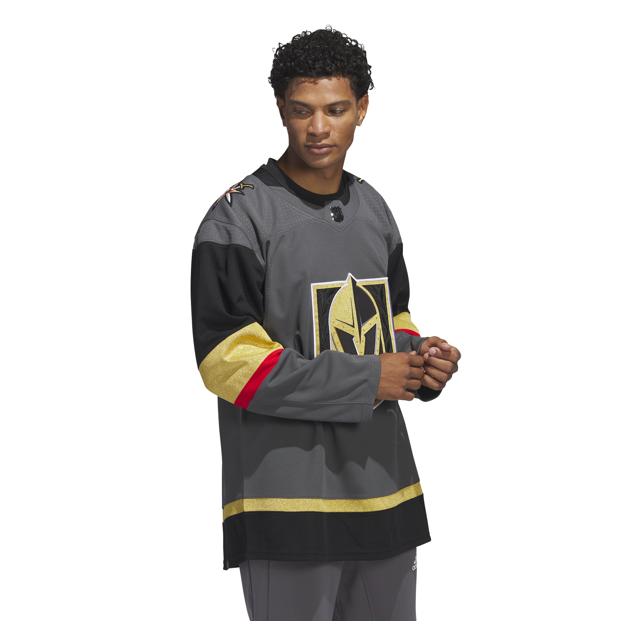 Maillot Pro authentique Primegreen gris Adidas LNH des Golden Knights de Las Vegas pour hommes