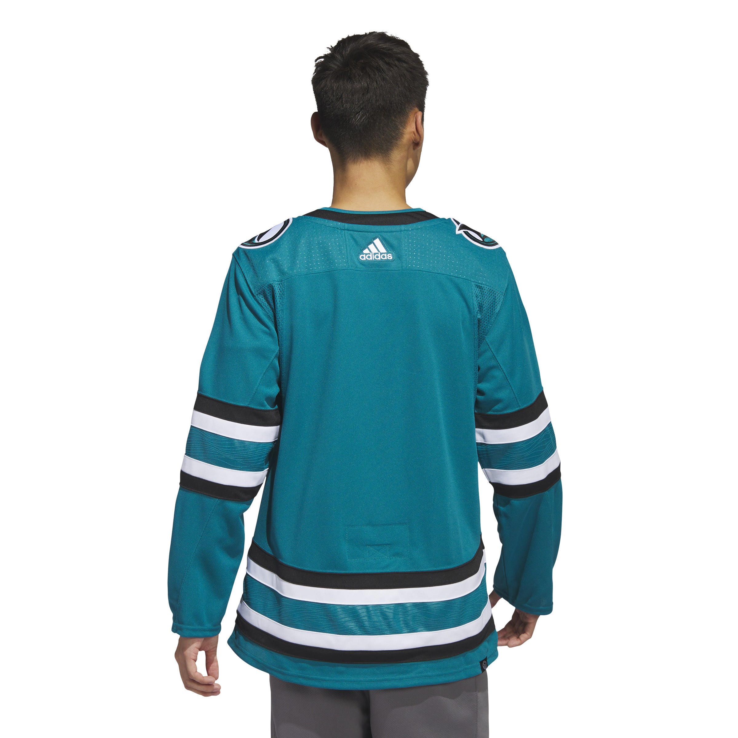 San Jose Sharks NHL Adidas Maillot Pro authentique bleu turquoise Primegreen pour hommes