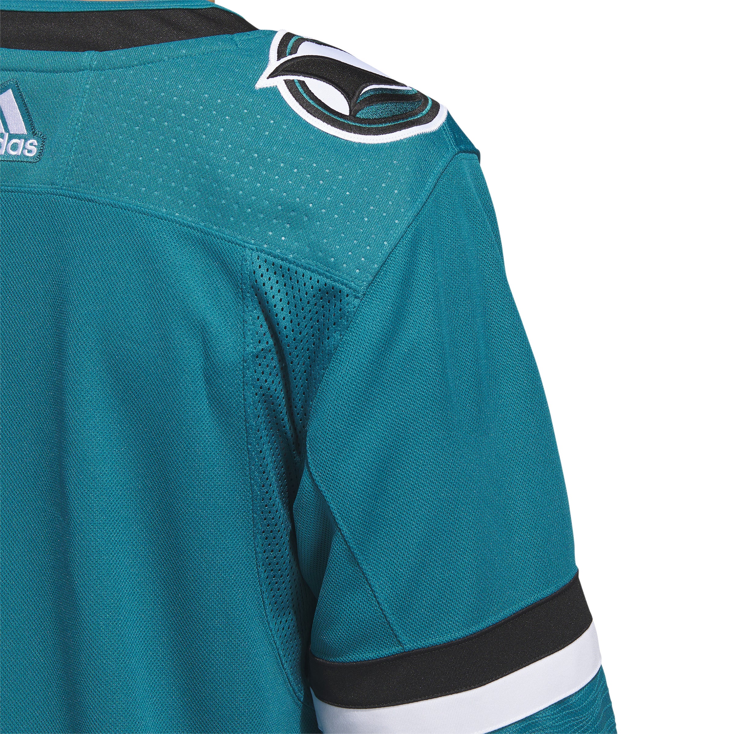 San Jose Sharks NHL Adidas Maillot Pro authentique bleu turquoise Primegreen pour hommes